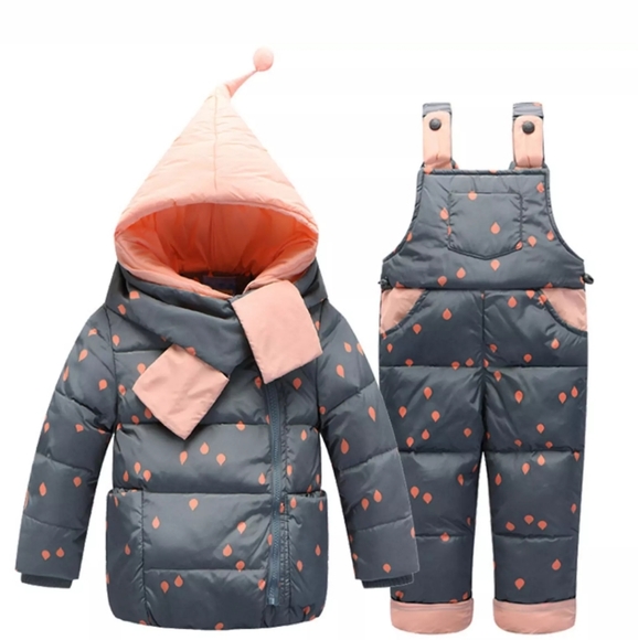 Down Clothing Sets 2 PCS Coat+Trousers Winter Kids - Picture 1 of 4